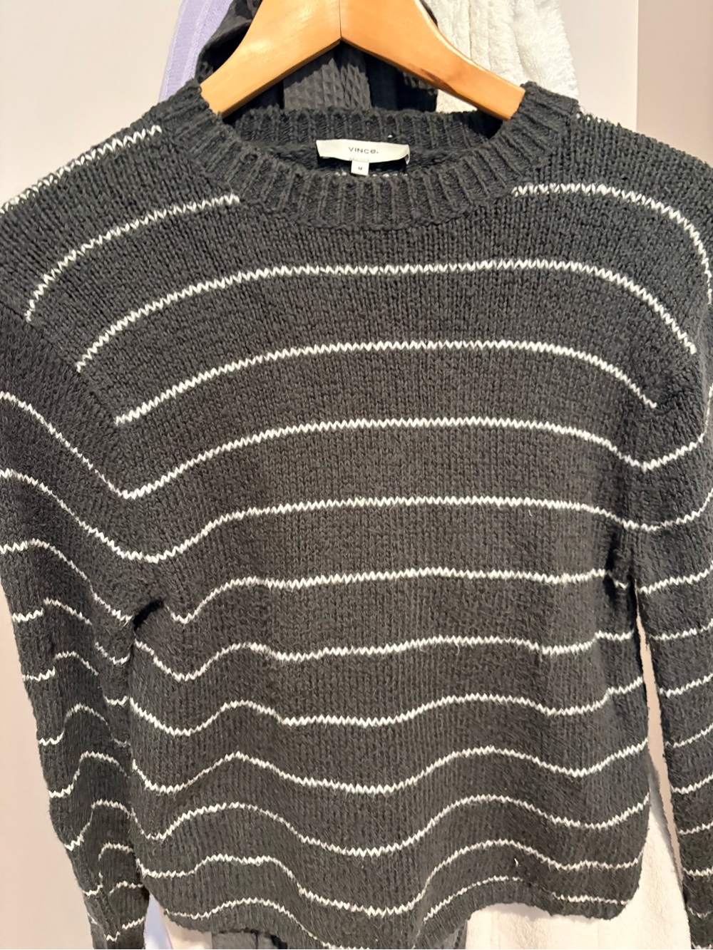 Vince organic cotton sweater striped Medium NWOT